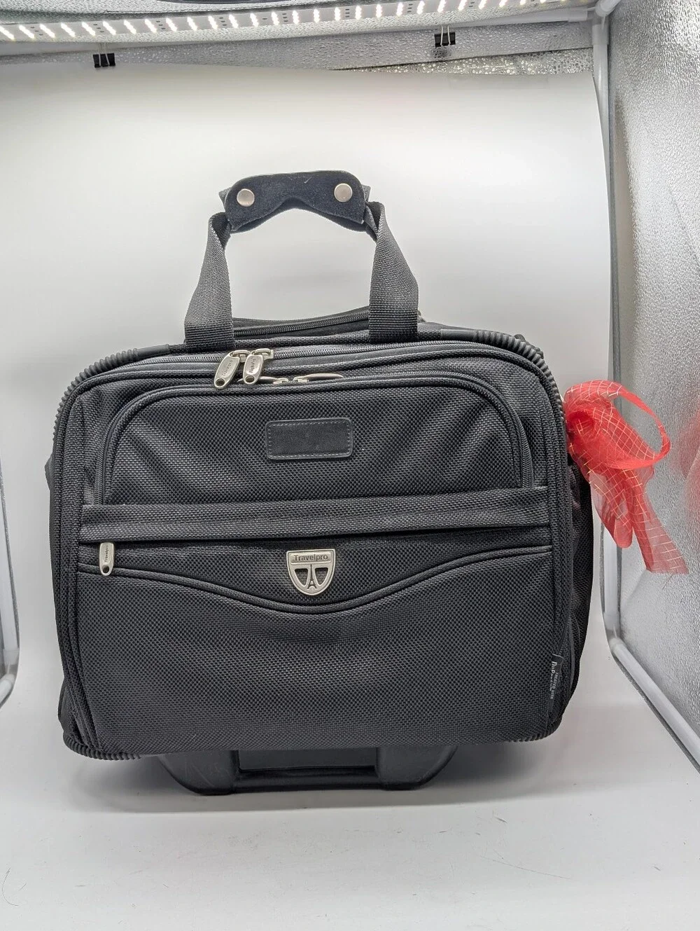 Travelpro FlightPro 3 Rolling Briefcase Bag | Black Carry-On Pilot Tote